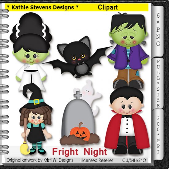 Fright Night Clipart - CU - Click Image to Close