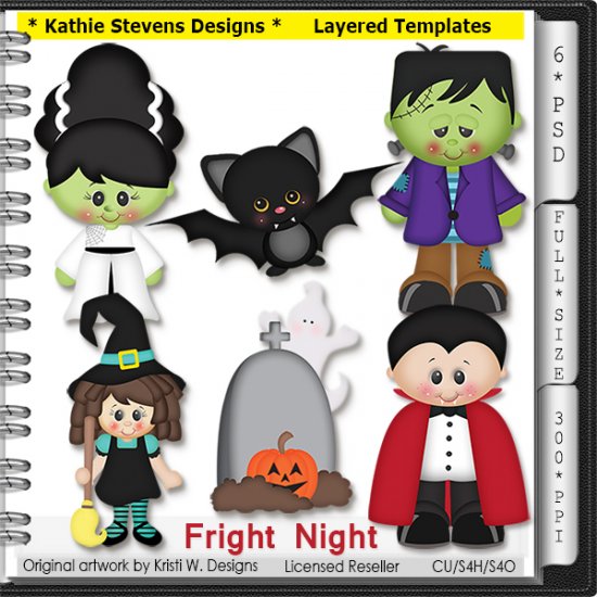 Fright Night Layered Templates - Click Image to Close