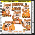 Foxy Loves Fall Layered Templates - CU