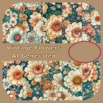 AI Vintage Flowers Papers