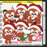 Foxy Christmas Clipart - CU