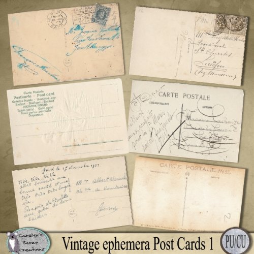 Vintage ephemera postcards 2 - Click Image to Close