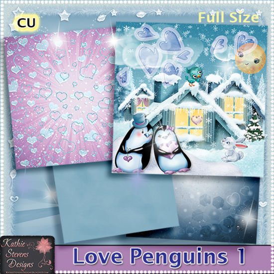 Love Penguins 1 - CU - Click Image to Close