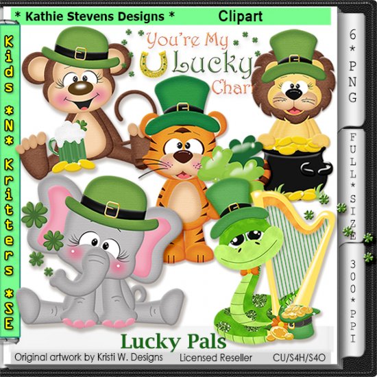 Lucky Pals Clipart - CU - Click Image to Close