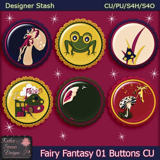 Fairy Fantasy 01 Buttons CU TS - Click Image to Close