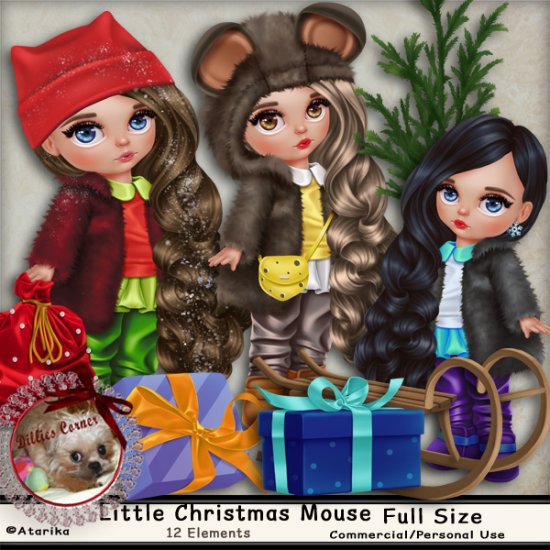 DC_CU Little Christmas Mouse - Click Image to Close
