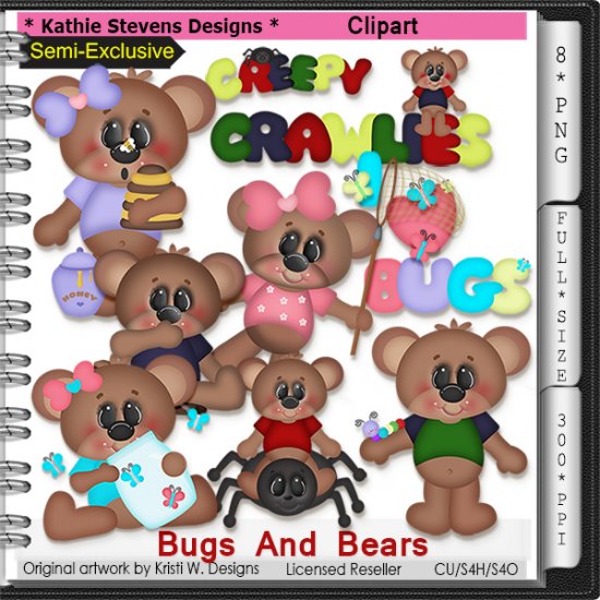 Bugs And Bears SE Clipart - CU - Click Image to Close