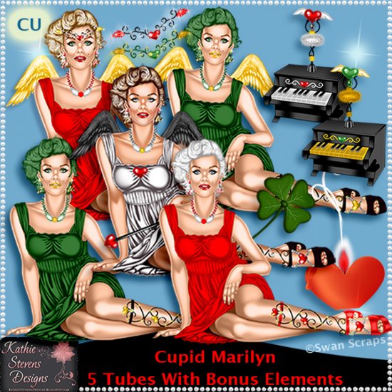 Cupid Marilyn and St. Pat's - CU - Click Image to Close