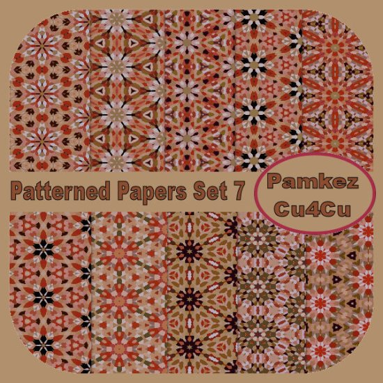 Patterned Papers Set 7 - Click Image to Close