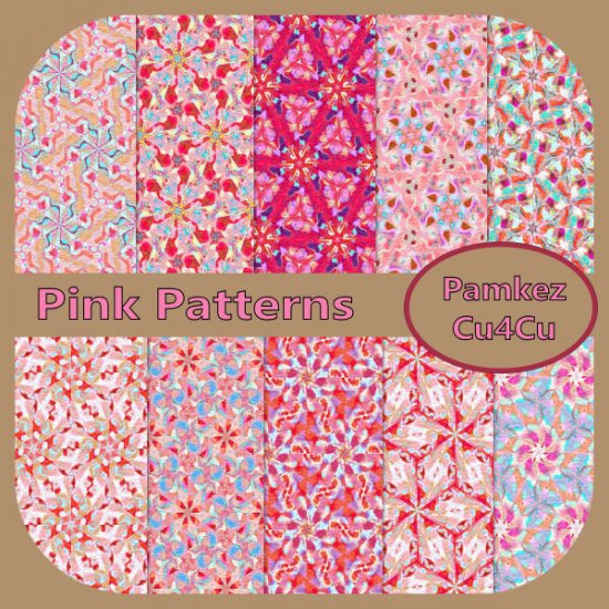 Pink Patterned Papers - Click Image to Close