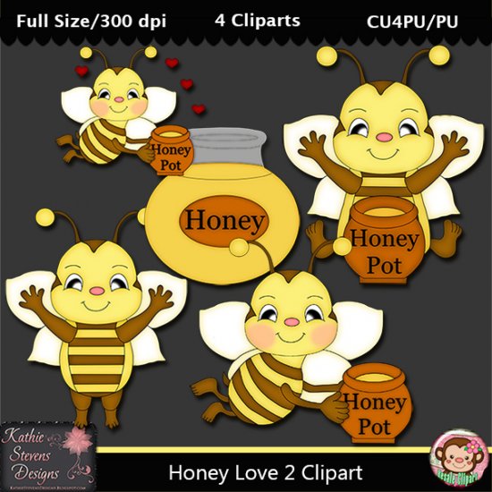 Honey Love 2 Clipart - CU - Click Image to Close