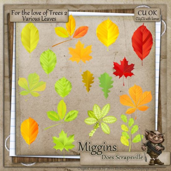 CU Hand Drawn For the love of Trees s2 - various leaves - Click Image to Close