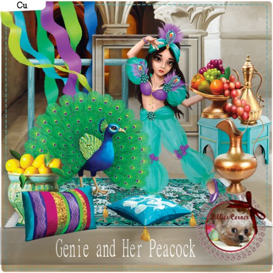 DC_CU Genie and Her Peacock - Click Image to Close