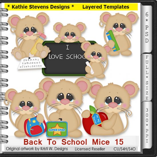 Back To School Mice Layered Templates - CU - Click Image to Close