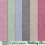 Wedding Chic glitter papers