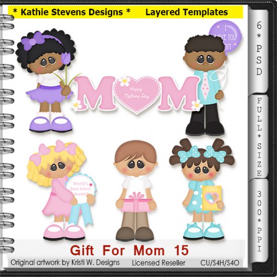 Gift For Mom Layered Templates - CU - Click Image to Close