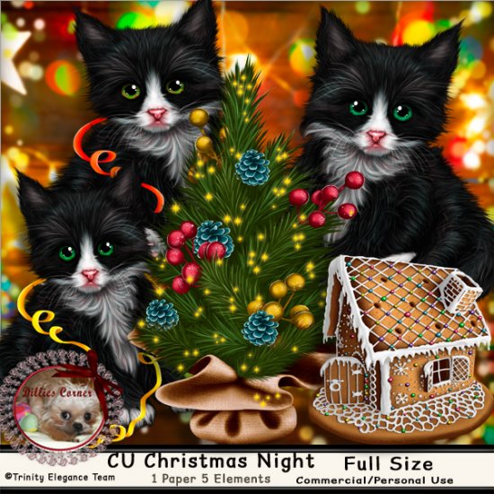 DC_CU Christmas Night (Cats) - Click Image to Close