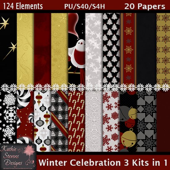 Winter Celebration 3 Kits In 1 - Click Image to Close
