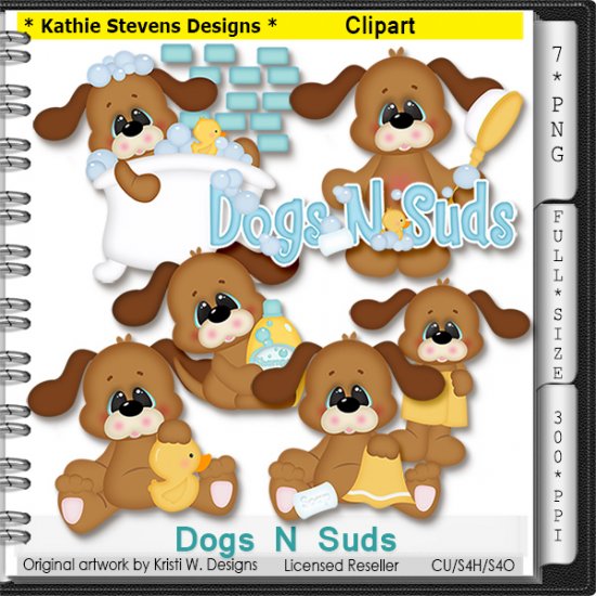 Dogs N Suds Clipart - CU - Click Image to Close