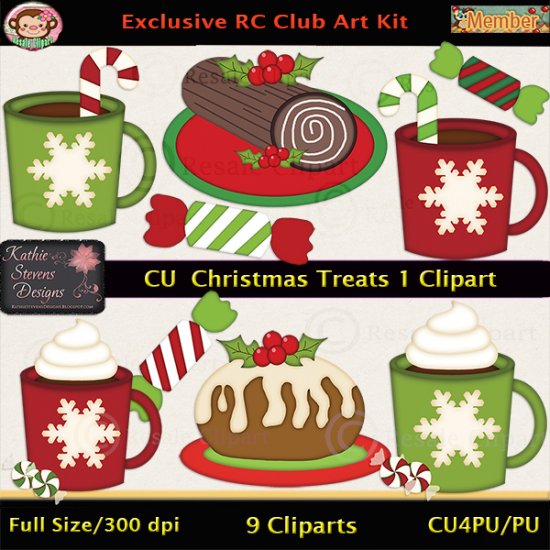 Christmas Treats 1 Clipart - CU - Click Image to Close