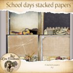 School days stacked papers