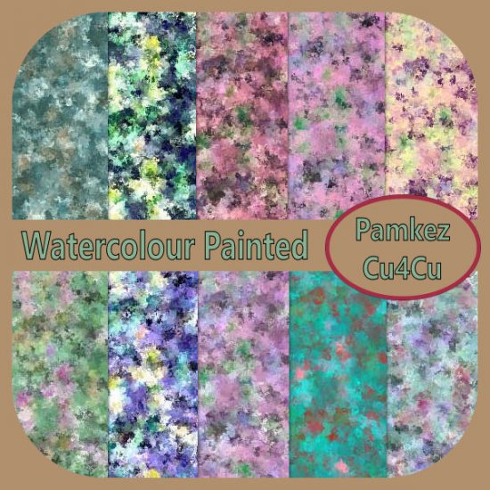 Watercolour Painted Papers - Click Image to Close