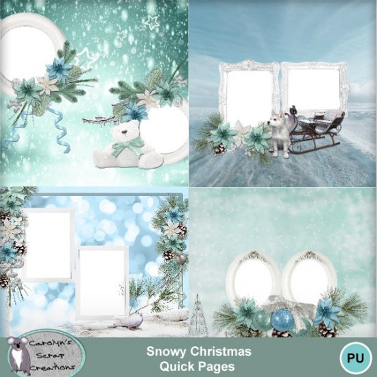 Snowy Christmas Quick Pages - Click Image to Close