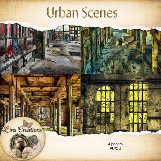 Urban scene papers (CU) by Lins Creations - Click Image to Close