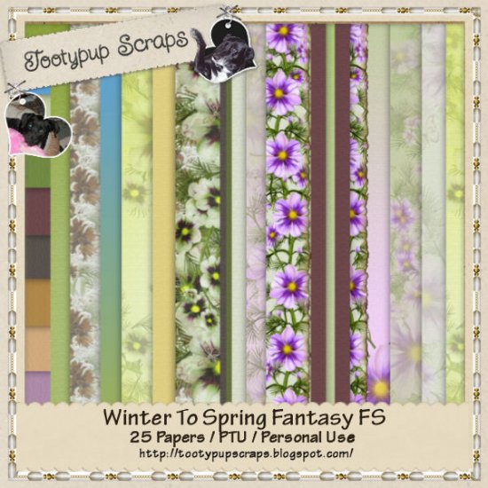 Winter To Spring Fantasy PU FS Papers - Click Image to Close