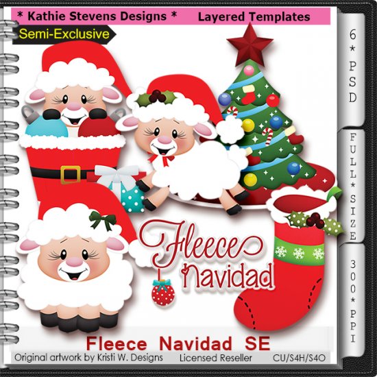 Fleece Navidad SE Layered Templates - CU - Click Image to Close