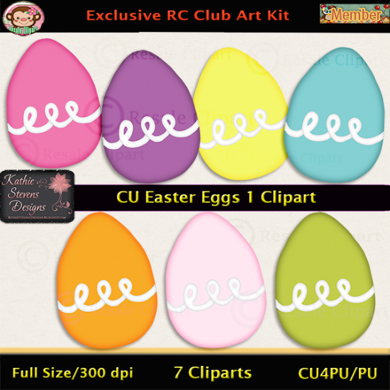 Easter Eggs 1 Clipart - CU - Click Image to Close
