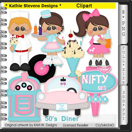 50's Diner Clipart - CU - Click Image to Close