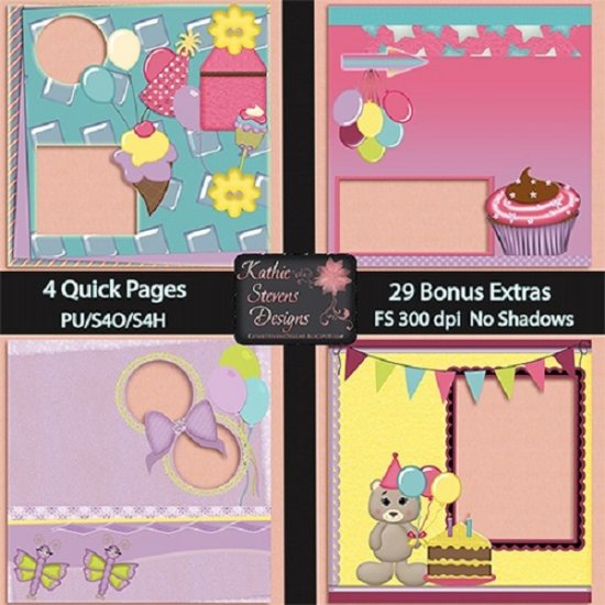 Birthday Celebration Quick Pages With Bonus Extras - Click Image to Close