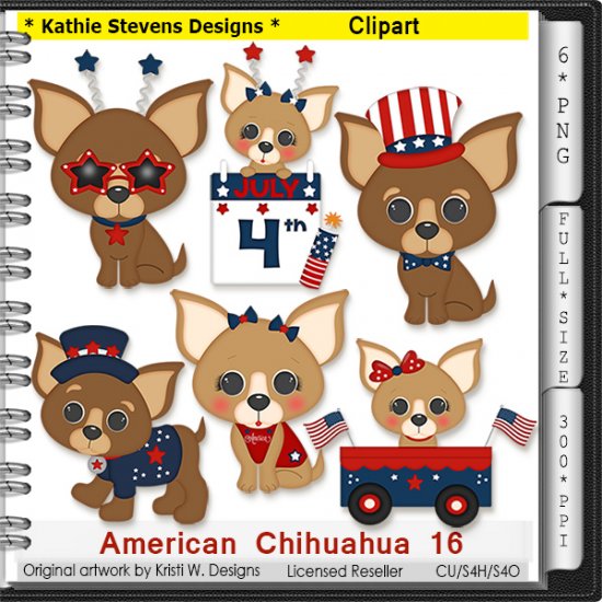 American Chihuahua Clipart - CU - Click Image to Close