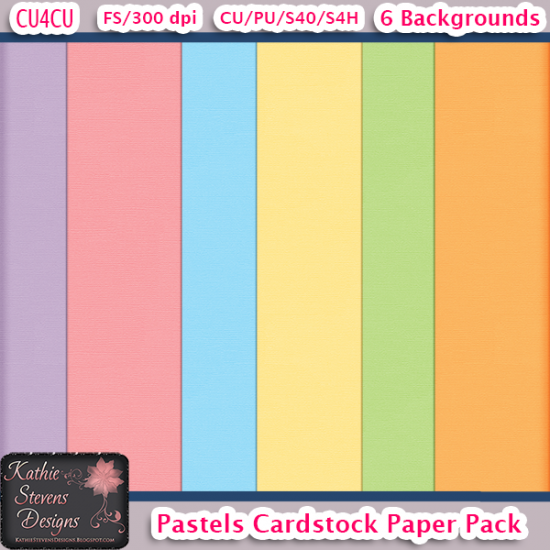 Pastels Cardstock Paper Pack - CU4CU - Click Image to Close