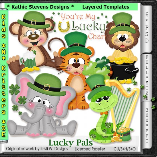 Lucky Pals Layered Templates - CU - Click Image to Close
