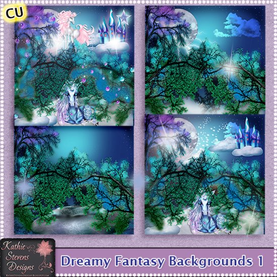 Dreamy Fantasy Backgrounds 1 CU - Click Image to Close