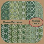 Green Patterned Papers