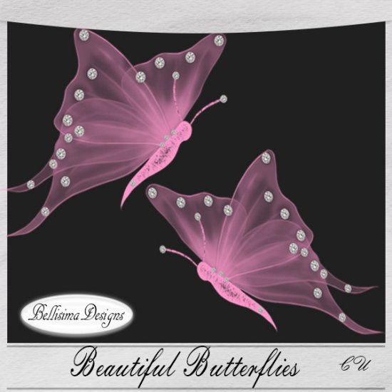Beautiful Butterflies in Pink - Click Image to Close