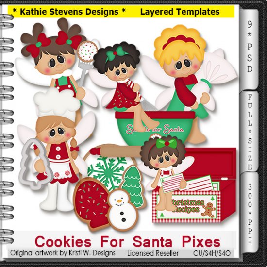 Cookies For Santa Pixes Layered Templates - CU - Click Image to Close