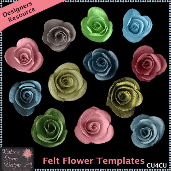 Felt Flower Templates 1 CU4CU - Click Image to Close