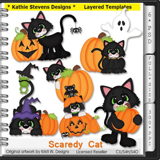 Scaredy Cat Layered Templates - CU - Click Image to Close