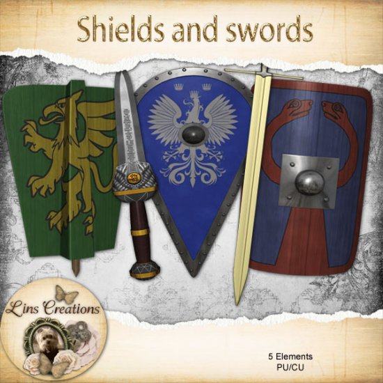 Shields and swords - Click Image to Close