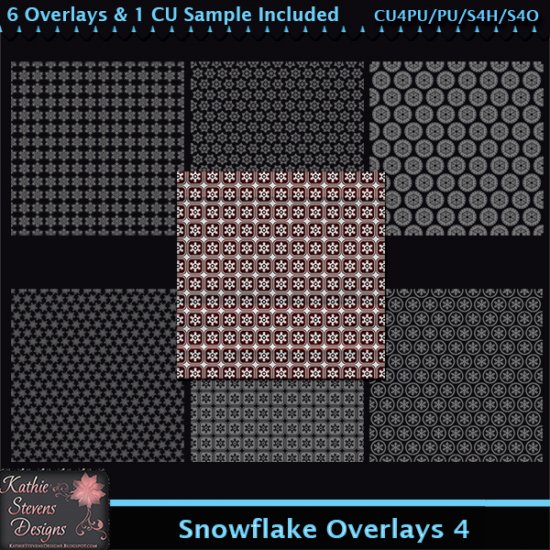 Snowflake Overlays 4 CU - Click Image to Close