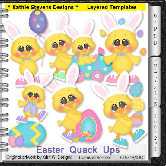 Easter Quack Ups Layered Templates - CU - Click Image to Close