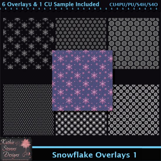 Snowflake Overlays 1 CU - Click Image to Close