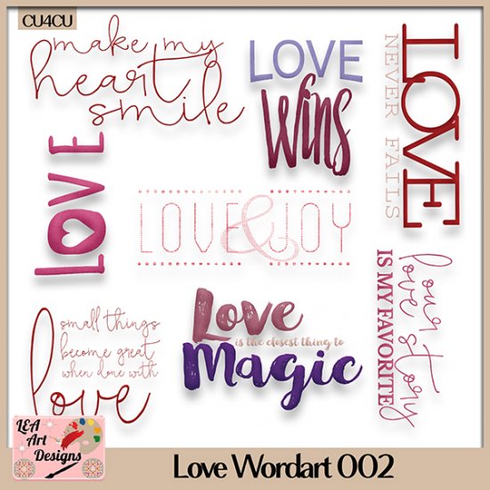 Love Wordart 002 - CU4CU - Click Image to Close