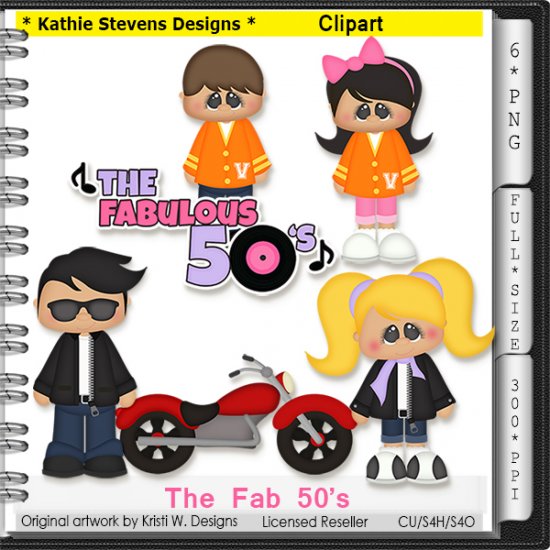 The Fab 50's Clipart - CU - Click Image to Close