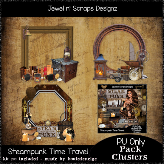 Cluster Frame - Steampunk Time Travel - Click Image to Close