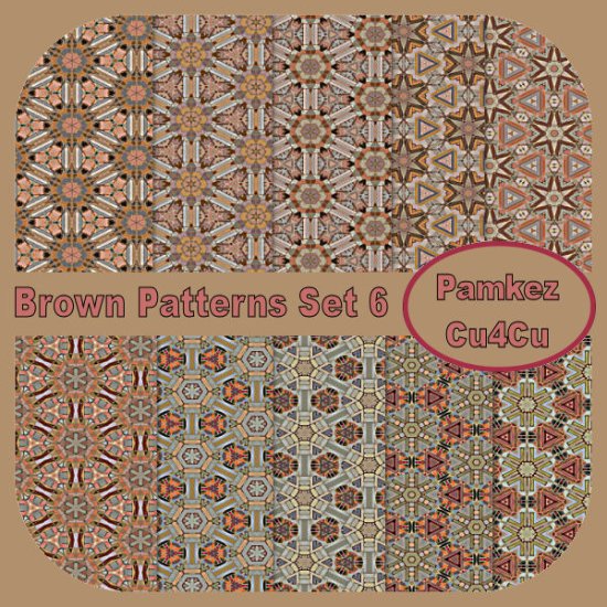 Brown Patterns Set 6 - Click Image to Close